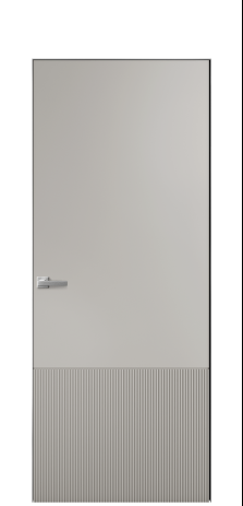 Дверь межкомнатная Breeze 2 Цвет Серый Шелк Покрытие Эмаль  Наличник Скрытый короб хром Цена 76880