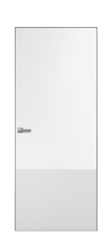 Дверь межкомнатная Бриз 2 Цвет Белый Покрытие Эмаль  Наличник Скрытый короб хром Цена 58450