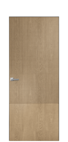 Дверь межкомнатная Breeze 3 Цвет Дуб Светлый Покрытие Шпон натуральный  Наличник Скрытый короб хром Цена 80760