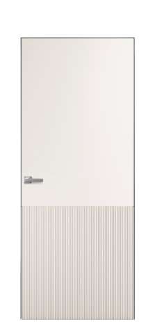 Дверь межкомнатная Breeze 4 Цвет Молочный Покрытие Эмаль  Наличник Скрытый короб хром Цена 58450