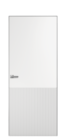 Дверь межкомнатная Breeze 4 Цвет Белый Покрытие Эмаль  Наличник Скрытый короб хром Цена 76880