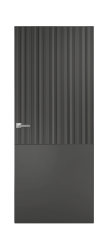Дверь межкомнатная Бриз 5 Цвет Антрацит Покрытие Эмаль  Наличник Скрытый короб хром Цена 60593