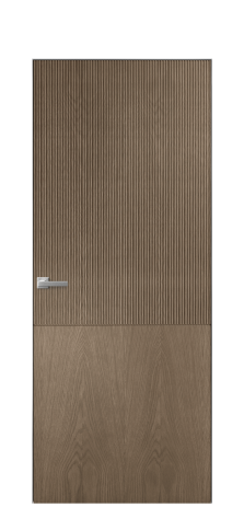 Дверь межкомнатная Breeze 5 Цвет Дуб Мускат Покрытие Шпон натуральный  Наличник Скрытый короб хром Цена 80760