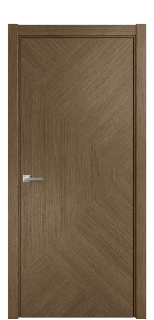Дверь межкомнатная Юнит 08 Цвет Дуб Шоколад Покрытие Шпон масло  Наличник L 75 Цена 64675