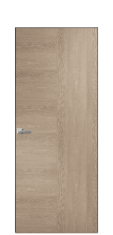 Дверь межкомнатная Юнит 09 Цвет Дуб Песочный Покрытие Шпон натуральный  Наличник Скрытый короб хром Цена 51850