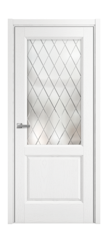 Дверь межкомнатная Неоклассик 2 Цвет Ясень Белый Покрытие Шпон крашеный  Наличник L 50 Цена 46680