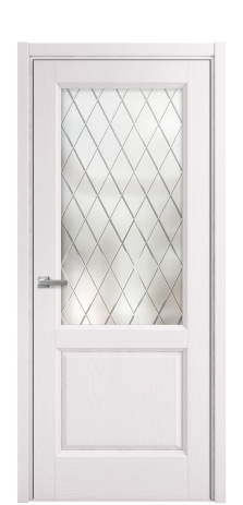 Дверь межкомнатная Неоклассик 2 Цвет Ясень Крем Покрытие Шпон крашеный  Наличник L 50 Цена 46680