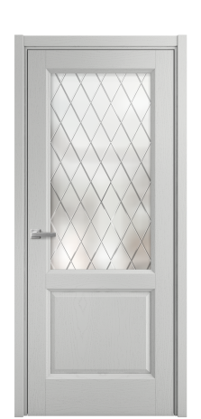 Дверь межкомнатная Неоклассик 2 Цвет Ясень Телегрей Покрытие Шпон крашеный  Наличник L 50 Цена 46680