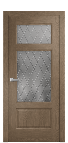 Дверь межкомнатная Неоклассик 3 Цвет Дуб Мускат Покрытие Шпон натуральный  Наличник L 75 Цена 50175