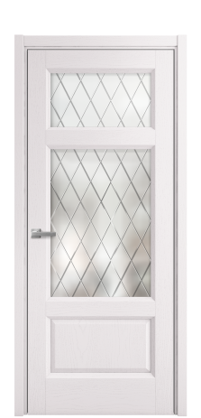 Дверь межкомнатная Неоклассик 3 Цвет Ясень Крем Покрытие Шпон крашеный  Наличник L 50 Цена 46750