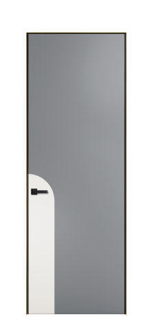 Дверь межкомнатная Дуэт 20 Цвет Гриджио Покрытие ЭМАЛИ Эмаль Наличник Скрытый короб золото Цена 56877